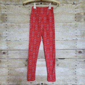 NWT LuLaRoe Tween Leggings - Pink, Red & White Hearts on Pink